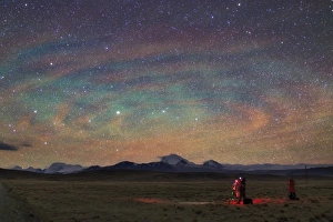 Colorful atmospheric gravity waves called airglow over Tibet Colorful atmospheric gravity waves called airglow over Tibet