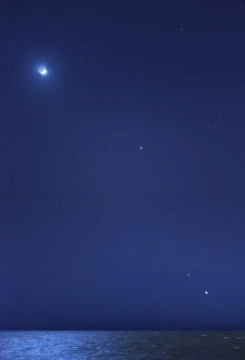 Conjunction of the moon, Jupiter, Mars and Venus Conjunction of the moon, Jupiter, Mars and Venus