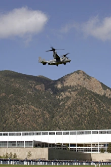 A CV-22 Osprey flies over the 2007 Graduation Parade A CV-22 Osprey flies over the 2007 Graduation Parade