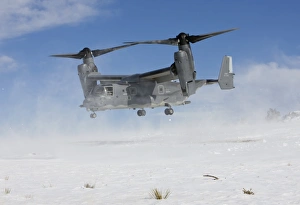 A CV-22 Osprey takes off from a landing zone A CV-22 Osprey takes off from a landing zone