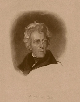 Digitally restored American history portrait of President Andrew Jackson Digitally restored American history portrait of President Andrew Jackson