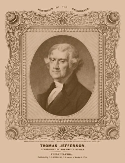 Digitally restored artwork of Thomas Jefferson Digitally restored artwork of Thomas Jefferson