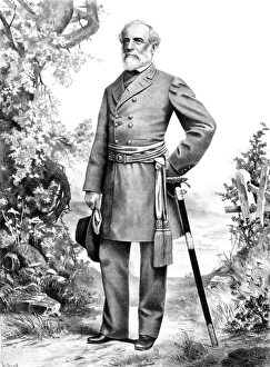 Digitally restored Civil War artwork of General Robert E. Lee Digitally restored Civil War artwork of General Robert E. Lee