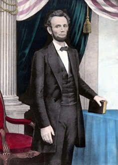 Digitally restored Civil War era color painting of President Abraham Lincoln Digitally restored Civil War era color painting of President Abraham Lincoln