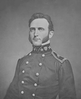 Digitally restored print of Thomas Stonewall Jackson as a young officer Digitally restored print of Thomas Stonewall Jackson as a young officer