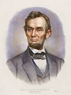 Digitally restored vintage Abraham Lincoln print Digitally restored vintage Abraham Lincoln print