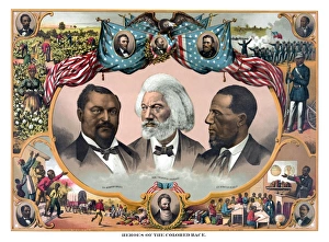 Digitally restored vintage American History print of Heroes of the Colored Race Digitally restored vintage American History print of Heroes of the Colored Race