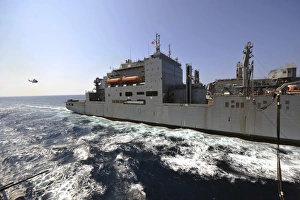 Dry cargo/ammunition ship USNS Richard E. Byrd during a replenishment at sea Dry cargo/ammunition ship USNS Richard E. Byrd during a replenishment at sea