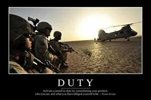 Related Images Collection: Duty: Inspirational Quote and Motivational Poster