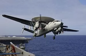 Images Dated 22nd May 2004: An E-2C Hawkeye launches from USS Kitty Hawk