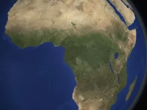 Earth showing landcover over Africa