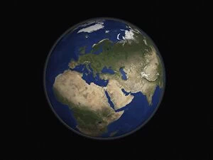 Full Earth view showing Africa, Europe, the Middle East, and India