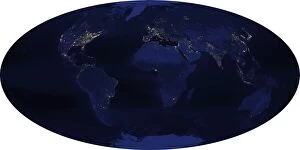 Maps Gallery: Eartha┬Ç┬Ös human-generated nighttime lights for the calendar year 2003