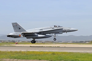 EF-18M Hornet from the Spanish Air Force landing EF-18M Hornet from the Spanish Air Force landing