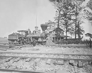 Engine No. 156 and company of infantry during the American Civil War Engine No. 156 and company of infantry during the American Civil War