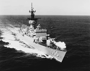 Escort ship USS Hepburn (DE-1055) underway in the Pacific Ocean, 1970 Escort ship USS Hepburn (DE-1055) underway in the Pacific Ocean, 1970