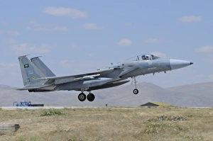 F-15 Eagle of the Royal Saudi Air Force landing at Konya Air Base, Turkey F-15 Eagle of the Royal Saudi Air Force landing at Konya Air Base, Turkey