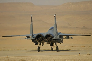 An F-15C Baz of the Israeli Air Force taxiing at Ovda Airbase An F-15C Baz of the Israeli Air Force taxiing at Ovda Airbase