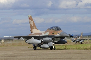 F-16B Netz from the Israeli Air Force at Decimomannu Air Base, Italy F-16B Netz from the Israeli Air Force at Decimomannu Air Base, Italy