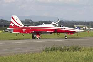 An F-5E Tiger II aircraft of the Patrouille Suisse aerobatic team An F-5E Tiger II aircraft of the Patrouille Suisse aerobatic team