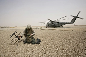 A field radio operator sets up satellite communication A field radio operator sets up satellite communication