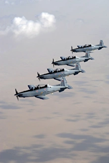 A formation of Iraqi Air Force T-6 Texan trainer aircraft over Tikrit, Iraq A formation of Iraqi Air Force T-6 Texan trainer aircraft over Tikrit, Iraq