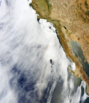 A glory is seen above a layer of stratocumulus clouds over the Pacific Ocean A glory is seen above a layer of stratocumulus clouds over the Pacific Ocean