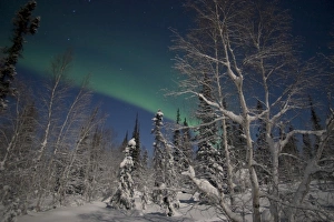 Green Aurora at Prelude Lake, Yellowknife, Northwest Territories, Canada Green Aurora at Prelude Lake, Yellowknife, Northwest Territories, Canada