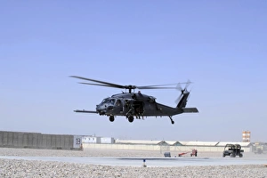 An HH-60G Pave Hawk taking off from Camp Bastion, Afghanistan An HH-60G Pave Hawk taking off from Camp Bastion, Afghanistan