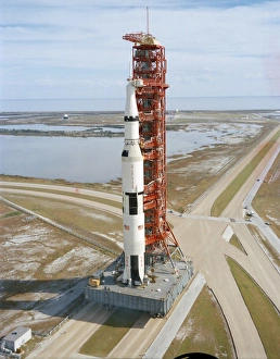 High angle view of the Apollo 14 space vehicle High angle view of the Apollo 14 space vehicle