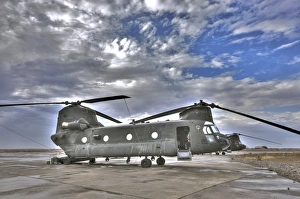 High dynamic range image of a CH-47 Chinook helicopter High dynamic range image of a CH-47 Chinook helicopter