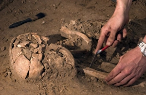 Human remains discovered during an archeological dig Human remains discovered during an archeological dig