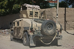 A humvee patrols the streets of Kunduz, Afghanistan A humvee patrols the streets of Kunduz, Afghanistan
