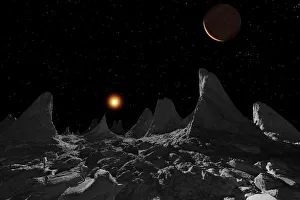 Cosmic Gallery: Ice spires on Jupiters large moon, Callisto