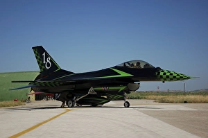 An Italian Air Force F-16 Air Defense Fighter in special colors An Italian Air Force F-16 Air Defense Fighter in special colors