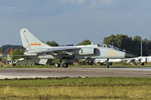 A JH-7 Flying Leopard of the Chinese Air Force taxiing in Ryazan, Russia A JH-7 Flying Leopard of the Chinese Air Force taxiing in Ryazan, Russia