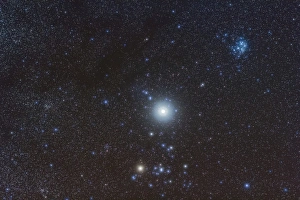 Jupiter in the constellation Taurus with deep sky objects Jupiter in the constellation Taurus with deep sky objects