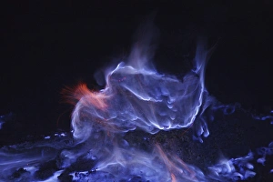 Kawah Ijen, burning sulfur, Java Island, Indonesia Kawah Ijen, burning sulfur, Java Island, Indonesia