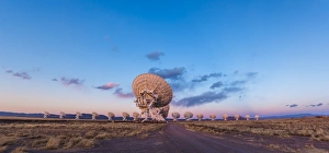 The Very Large Array radio telescope in New Mexico at sunset The Very Large Array radio telescope in New Mexico at sunset