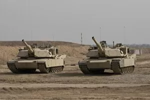 Images Dated 21st December 2005: M1 Abrams tank at Camp Warhorse