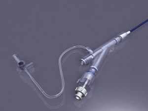 <b class=qtipBold><figcaption>A medical sheath device</figcaption></b><br>A sheath device used for access and bloodless exchange of guide wires and catheters.<br><em>© Stocktrek Images</em> A medical sheath device