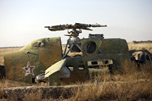 A Mi-35 attack helicopter at Kunduz Air Field, Northern Afghanistan A Mi-35 attack helicopter at Kunduz Air Field, Northern Afghanistan