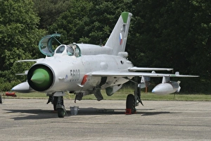 An MiG-21MF Fishbed jet fighter aircraft of the Czech Air Force An MiG-21MF Fishbed jet fighter aircraft of the Czech Air Force