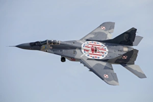 An MiG-29 Fulcrum of the Polish Air Force in flight An MiG-29 Fulcrum of the Polish Air Force in flight