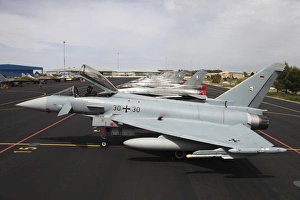 Military aircraft parked on the ramp at Albacete Airfield, Spain Military aircraft parked on the ramp at Albacete Airfield, Spain