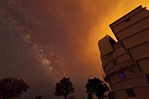 Milky Way appears through smoke over the McDonald Observatory Milky Way appears through smoke over the McDonald Observatory