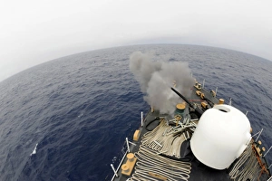 The MK-75 76mm cannon aboard United States Coast Guard Cutter Legare The MK-75 76mm cannon aboard United States Coast Guard Cutter Legare