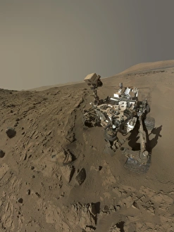 NASAs Curiosity Mars rover on planet Mars NASAs Curiosity Mars rover on planet Mars