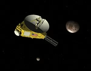 New Horizons spacecraft approaches dwarf planet Pluto and its moon Charon
