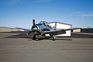 A North American T-28 Trojan military trainer aircraft A North American T-28 Trojan military trainer aircraft